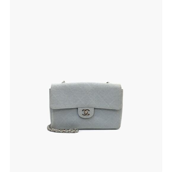 CHANEL Sky Blue Fabric Chain Shoulder Bag A-A9674 - Picture 1 of 11